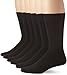 Kenneth Cole Men's Cotton Rib Black Dress 6 Pack