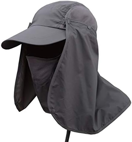 chenqi Sun Cap UV Protection Fishing Hat Removable Neck & Face Flap Cover UPF 50+ Men Women For Outdoor Gardening Camping