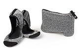 Sidekicks Women's Foldable Glitter Ballet Flats with Carrying Case