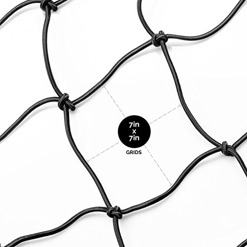 Tooluxe 50970L Extra Large Bungee Cargo Net with 28 Hooks, 72” x 96” | Lightweight, Flexible and Compact