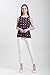 Vero Viva Women's Printed Sleeveless Loose Fit Blouse Tank Top Summer