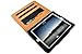 S-Tech iPad Mini 4 / Mini 5 Case Black and Tan Soft Leather Wallet Smart Cover with Sleep/Wake Feature Flip Case for Apple iPad Mini 4 (2015 2019 Model Release)