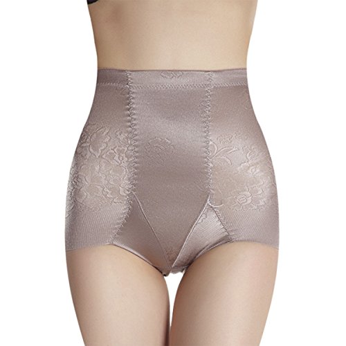 Shymay Women's High Waisted Shapewear Firm Control Waist Slimmer Panty Girdle, Coffee, Small