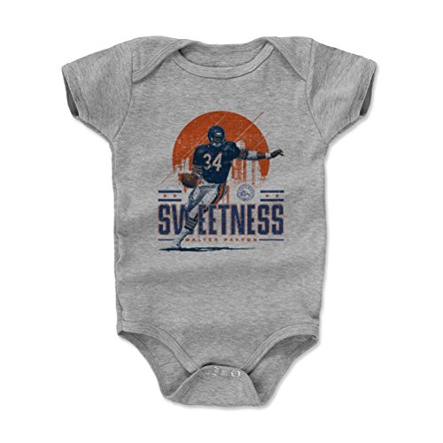 500 LEVEL's Walter Payton Skyline O Chicago Throwbacks Kids Onesie 3-6M Heather Gray Officially Licensed by Walter Payton