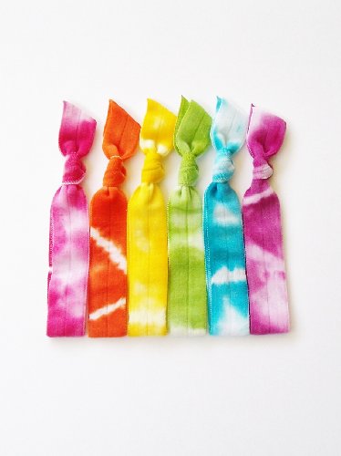 Lucky Girl Hair Ties Tie Dye Rainbow 6 Pack Buy Online In Oman