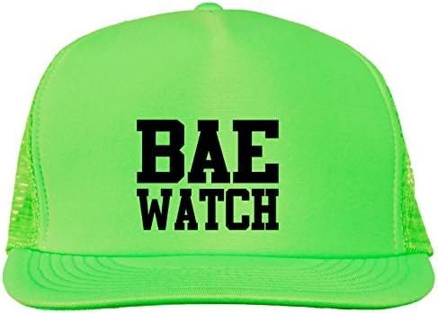 Bae Watch Bright neon truckers mesh snap back hat in Neon Green - One Size