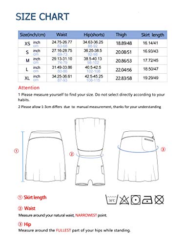 image for slimour Women Print Golf Skirt Travel Skirts with Pocket Swim Skirt Hi