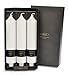 Root Unscented Timberline Dillar Dinner Candles, 9-Inch Tall, Box of 3, White