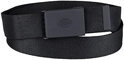 5779 Bundle Of Dickies Women\'s Tonal Plaque Buckle Fabric Belt, Black, Men main image 4