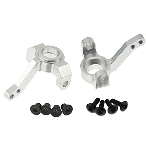 2 Sets Silver Aluminum Alloy Front Knuckle Arm for GPM AXIAL RC Car SCX10 Upgrade Parts