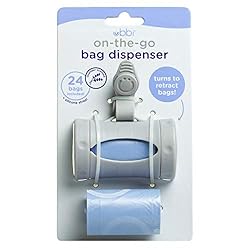 Ubbi Retractable On the Go Bag Dispenser for Baby