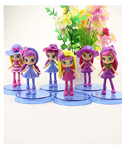 6pcs/Set Baby Doll Ball Big Eye Surprises Doll Little Charmers Posie Hazel with Base PVC Action Figure Collection Model Toy 9cm Baby Doll