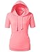 H2H Womens Comfy Regular Fit Short Sleeve Sweatshirt Hoodie Tops in 16 Colors