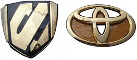 Amazon 10系 15系 アルファード V 後期 ゴールドエンブレム フロント リア2点セット エンブレム 車 バイク