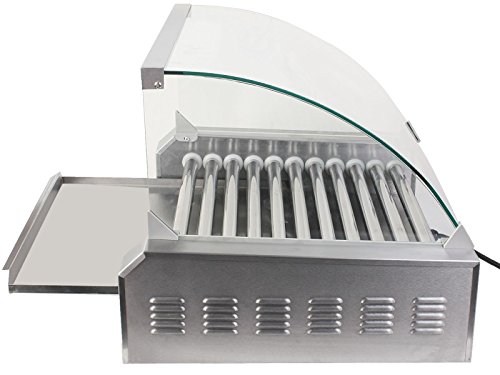 Commercial 30 Hot Dog 11 Roller Grill Cooker Machine With cover CE