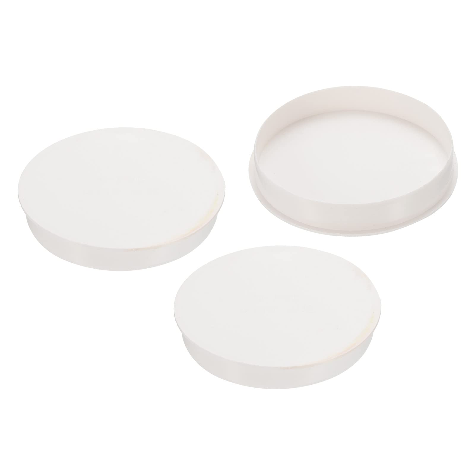 PATIKIL 4" PVC Pipe End Cap Fitting, 3 Pack Furniture Grade Plug Coupling Socket Adapter for DIY, Garden, White