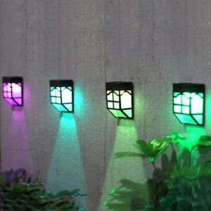 SLB Works Landscape Waterproof Solar Lights for Outdoor Fence, Garden and Home