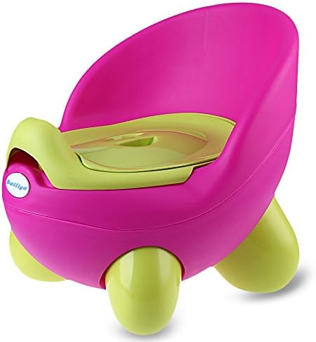 JHD Baby Child Cartoon Sweet PP Pedestal Pan Nontoxic Training QQ Eggs Toilet Seat (ROSE RED)