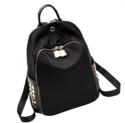 Wentshine Womens Light Cool Walking Daypack Small Backpack with Wire Hole Black