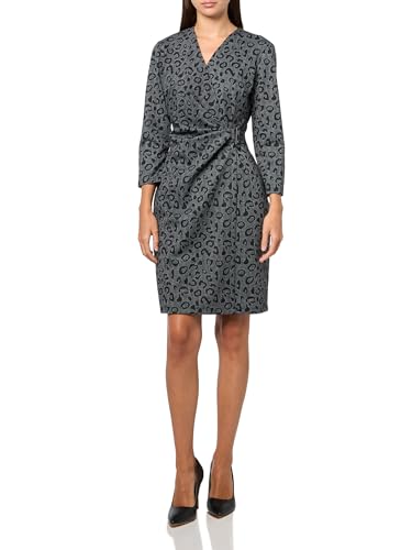 Anne Klein 3/4 Sleeve Animal Printed Jersey Wrap