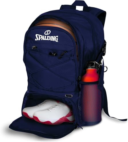 Amazon.com: Spalding Soccer Backpack Sports Bag, Black Soccer Bag