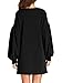 Romwe Women's Casual Floral Embroidered Lantern Long Sleeve Mini Dress