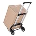 KingSo 330-lb Folding Hand Truck Heavy Duty Capacity Portable Aluminum Alloy Cart and Dolly for Luggage Travel Office Auto Moving, PVC Wheels with Double Bearings and Adjustable Handle
