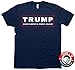 Donald Trump Make America Great Again T-Shirt & Sticker Men's X-Large (Blue)