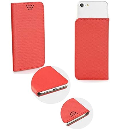 Supercase24 Elephone P6000 Pro Book Case Klapp Cover Schutzhülle Etui Handytasche Flip mit Smart Magnet in rot