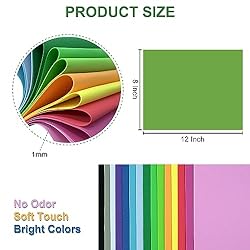 60 Pack EVA Foam Sheets, 12 x 8 Inch, 1mm