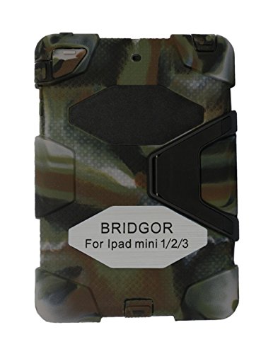 The Rugged Case for Ipad Mini 1/2/3 New Hot Item Ipad Mini 1/2/3 Case Bridgor Silicone Plastic Dual Pretective Back Cover Kid Proof Military-duty Case with Stand for Ipad Mini,ipad Mini 1,ipad Mini 2,ipad Mini 3 Rainproof Sand Proof Dust Proof Shockp