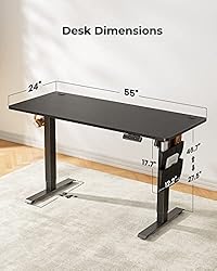 Marsail Standing Desk Adjustable Height,‎55x24
