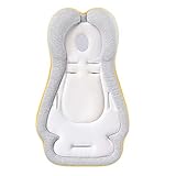 Portable Newborn Baby Head Support, Baby Bed Mattress, Infant Sleep Positioner, Untra Soft and Breathable Baby Bed Pillow for Newborn Baby and Infant, Infant Co Sleeper (Grey)