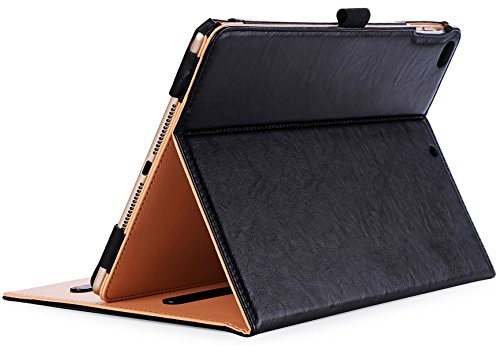 ProCase New iPad 9.7 Case 2017 - Vintage Folio Stand Cover Case for New 2017 Apple iPad 9.7 inch, Also Fit iPad Air 2 / iPad Air, with Multiple Viewing Angles, Auto Sleep/Wake -Black