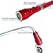 goldblue Multipurpose Illuminated & Magnetic Pickup/Electric Torch - Metal Flexible Conduit LED Flashlight, Powered by 4 LR44 Button Cells (Red)