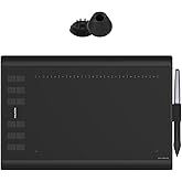 Drawing Tablet HUION Inspirory H1060P Graphics tablet, 10x6.25 inch Drawing Pad with 8192 Pressure Sensitivity Battery-Free S