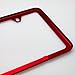 Circle Cool Red Chrome Powder Coated Stainless Steel License Plate Slim Two Hole Frame Holder Bracket