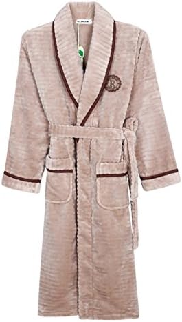 autumn winter flannel couple nightgown/ bath robe for men and women/ coral fleece robe/Couples in pajamas large zip around wallet- maleA M