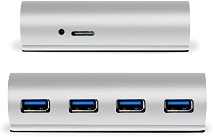 Sipolar Premium Aluminum casing Type C change to 4 port USB 3.0 HUB with LED light