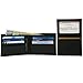Alpine Swiss Men's Leather Bifold Wallet Removable Flip Up ID Window, Black, One Size