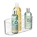 iDesign Hanging Suction Shower Caddy Basket for Bathroom Storage - Clear - Made in USA