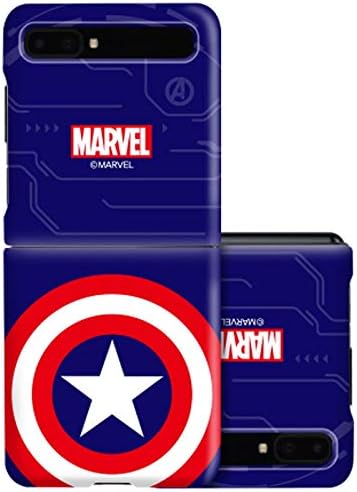 Hero Emblem 3D Hard Case with Avengers Character for Samsung Galaxy Z Flip/Z Flip 5G (Captain America)