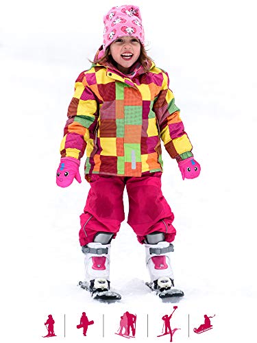 image for Boao Kids Snow Ski Mittens Winter Gloves Warm Waterproof Mittens for G
