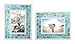 GIFTME 5 Picture Frame 5x7 Mother of Pearl Mosaic Photo Frame,Beach Tabletop or Wall Hanging Picture Frame(5x7 inch, Blue,1pc)