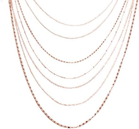 ELEARD Women Multi Chain Layered Necklace Waterfall Multi Strand Jewel Chain Tassel Necklace