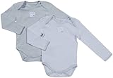 Burt's Bees Baby Baby Boys' 2 Pack Essentials L/S Bodysuits (Baby)-Sky Stripe