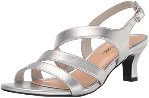 easy street flattery women's evening dress heels Amazon.com | Easy Street Women's, Flattery Evening Sandal Silver 6.5 N