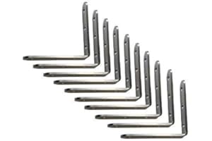 TEJATAN - Corner Brace Set (Also Know as - L Bracket, Angle Brackets, Right Angle Bracket, Angle Brace, Metal Angle Brackets, Angle Brackets, Angle Support Brackets (3 in X 3 in (10 Pack))