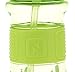 Nuby Thirsty Kids Push Button Flip-it Soft Spout on The Go Water Bottle with Easy Grip Band, Green Cactus, 12 Ounce