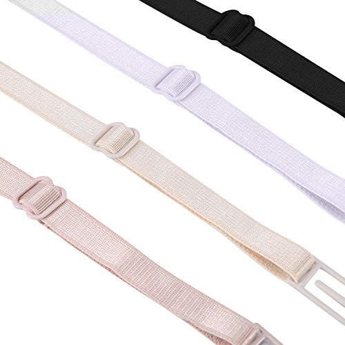 Senkary 12 Pieces Bra Strap Clips and Elastic Adjustable Bra Straps